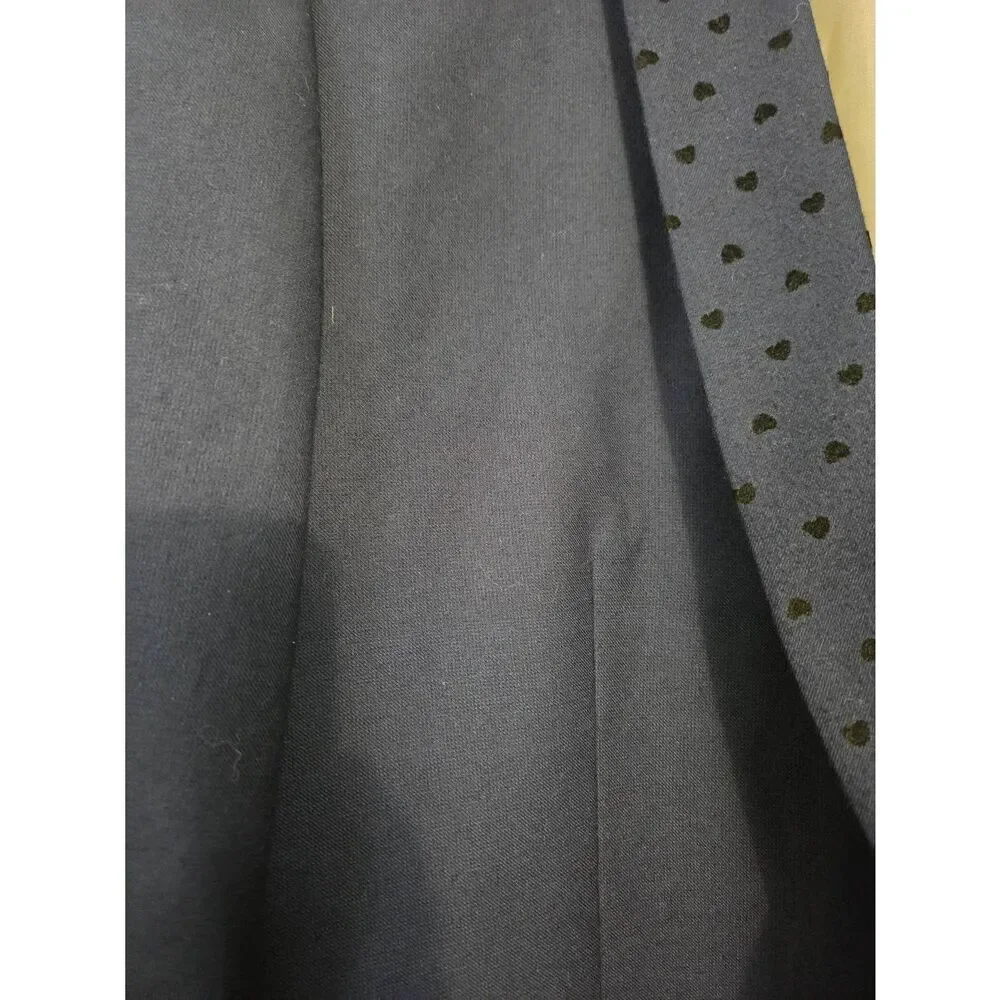 Tazio Italy Embellished Silk Lined Navy Sport Coat Suit Jacket Sz. 42R